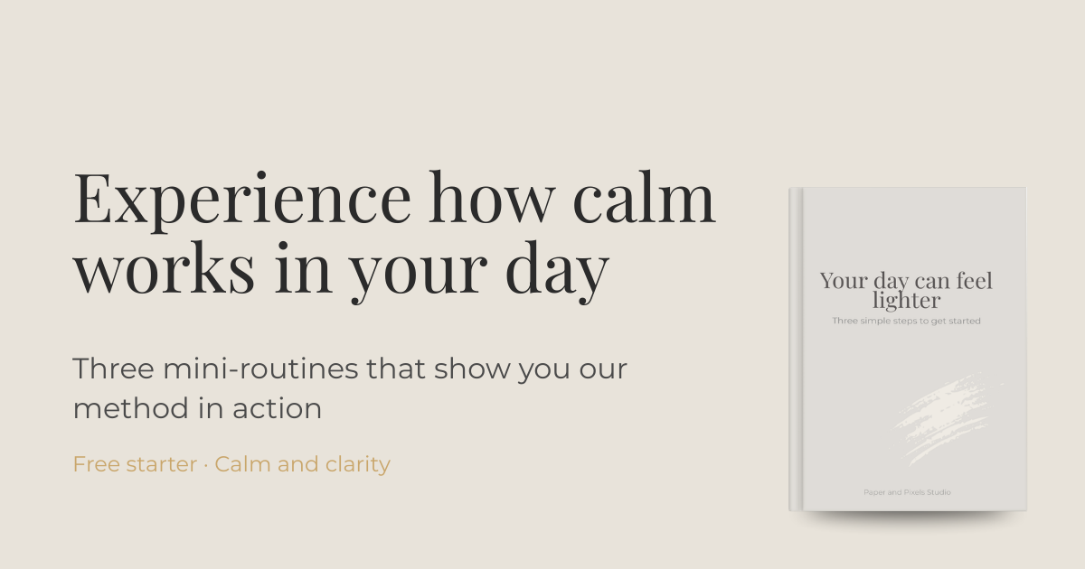 Your day can feel lighter – Paper and Pixels Studio