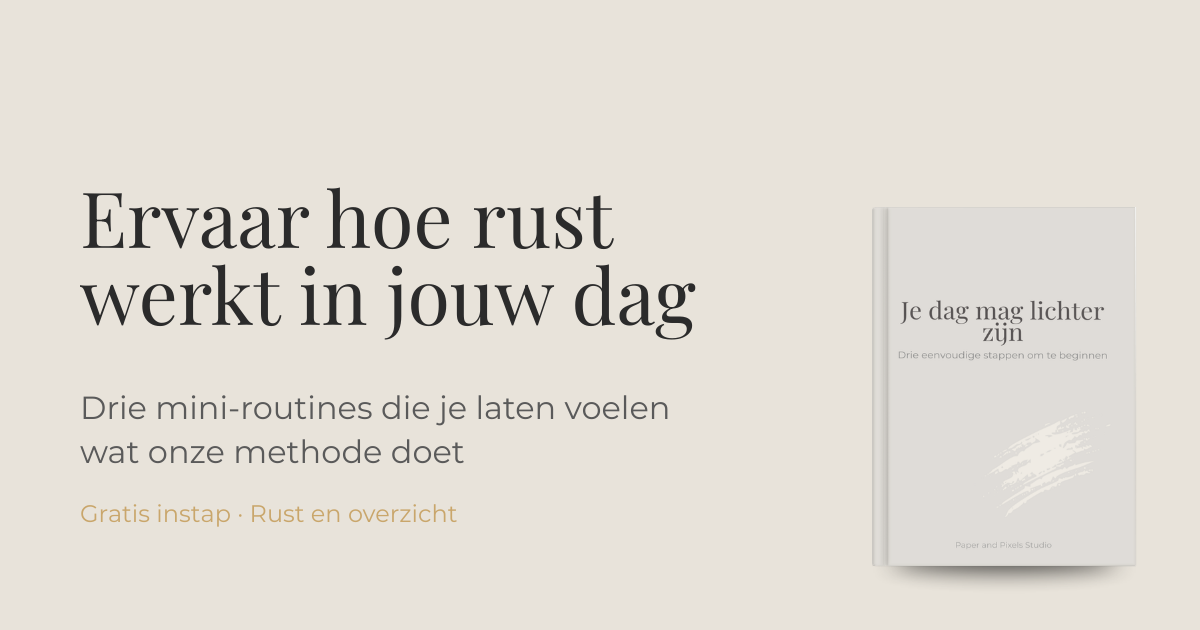 Je dag mag lichter zijn – Paper and Pixels Studio